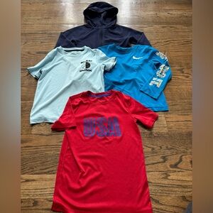 Boys 6/7 Athletic Wear Bundle—Nike Dri-Fit, All In Motion Tops & Hoodie